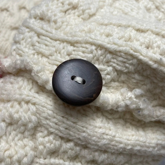 KILRONAN Knitwear ARAN IRISH Chunky Cardigan Honeycomb Sweater New Merino Wool M - Picture 8 of 10